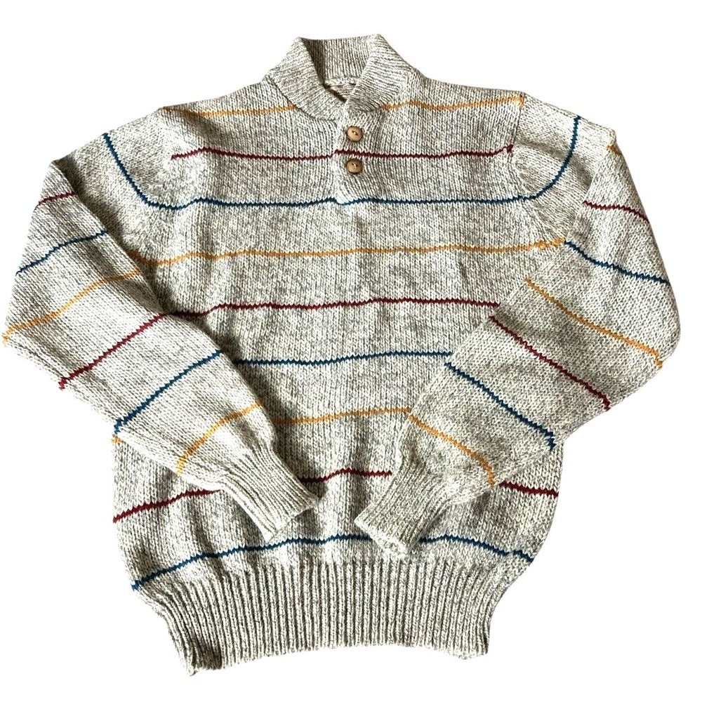 Vintage Dry Goods Saugatuck Sweater Mens Large Grandpa Fisherman's Wool Blend
